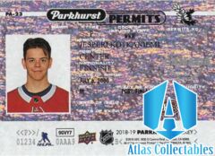 2018-19 Parkhurst Rookie Permits FINLAND PA-23 Jesperi Kotkaniemi